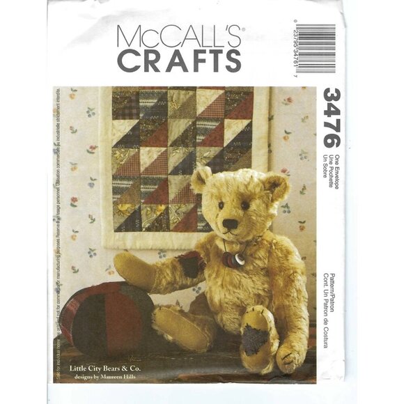 McCalls Crafts Pattern 3476 Bear Mini Quilt & Ball Sewing Design - Picture 1 of 2